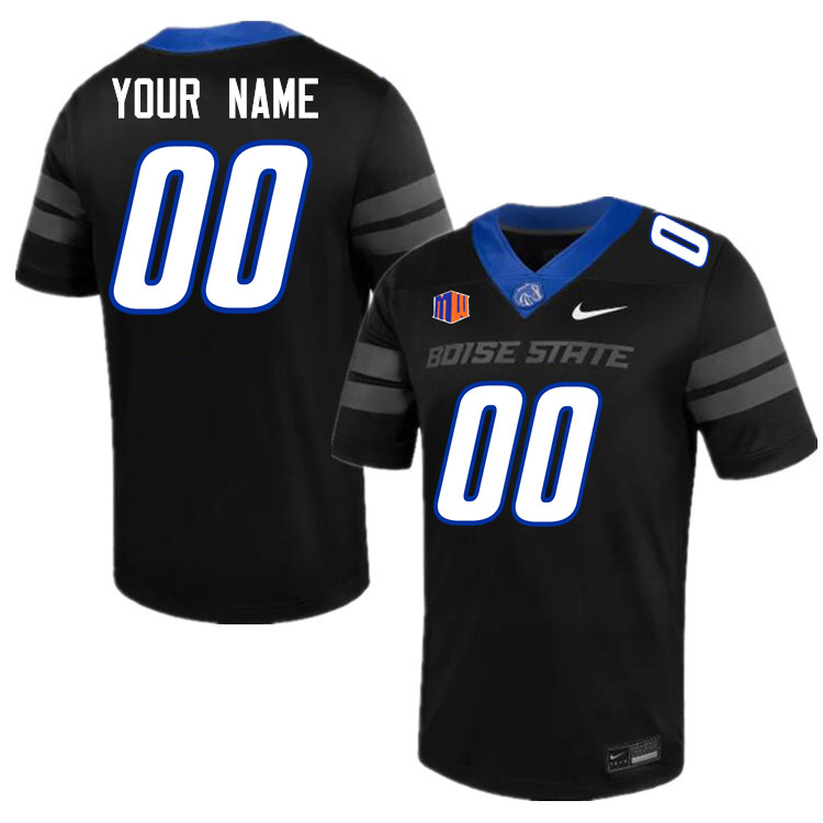 Custom Boise State Broncos Name And Number Football Jersey-Black